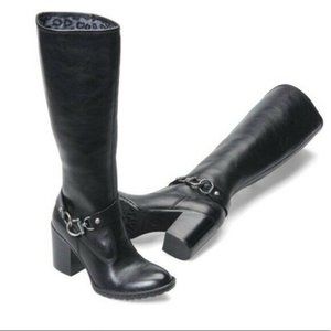 Born Jacey Black Leather Tall Boots Size 8.5